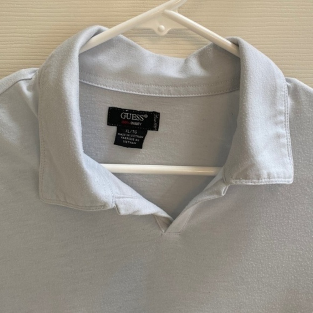 Light blue Guess long sleeve polo in mint condition​